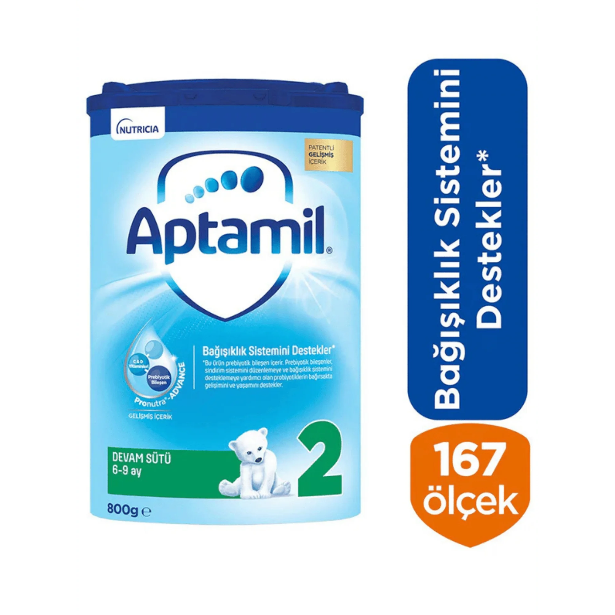 Aptamil 2 Prebiyotikli Devam Sütü 6-9 Ay 800 gr