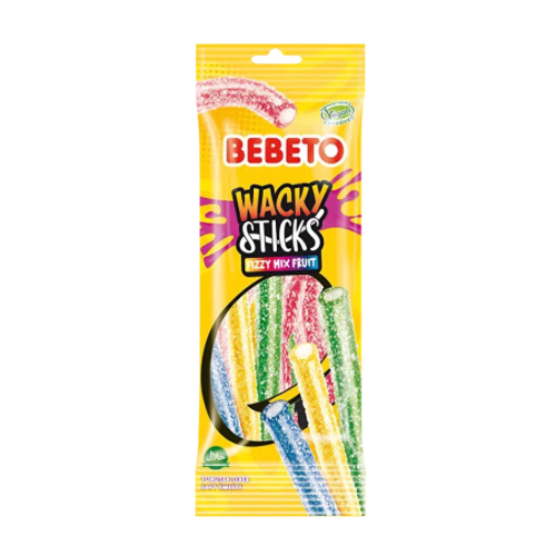 BEBETO WACKY STİCKS 75 GR. MİX FRUİT LİCORİCE