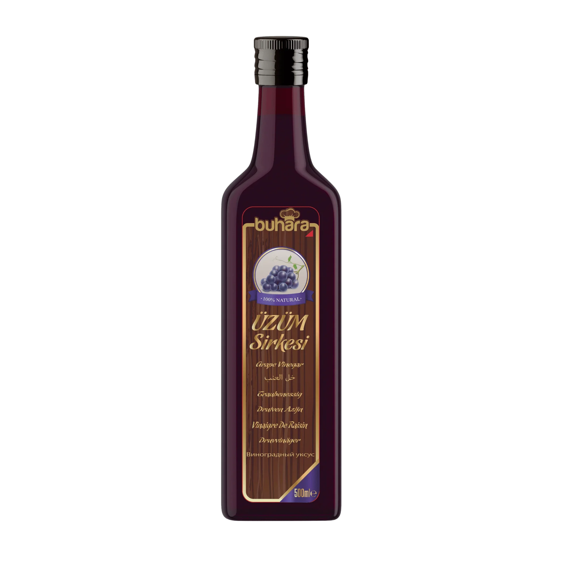 BUHARA DOĞAL ÜZÜM SİRKESİ CAM ŞİŞE 500 ML