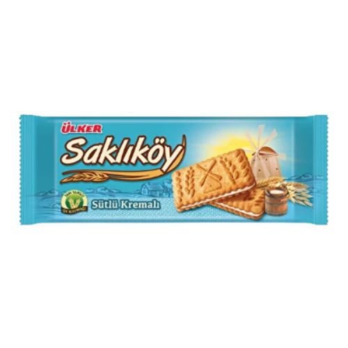 Ülker Saklıköy Sütlü Kremalı Bisküvi 100 Gr