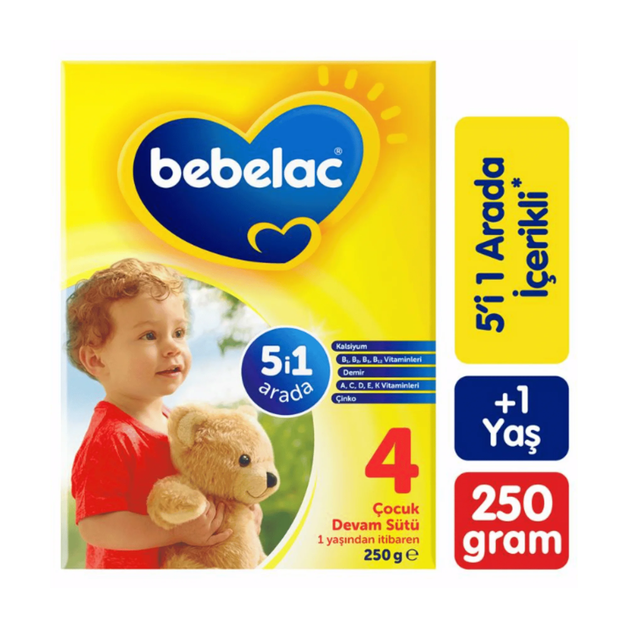Bebelac 5i1 arada 4 devam sütü 250 gr