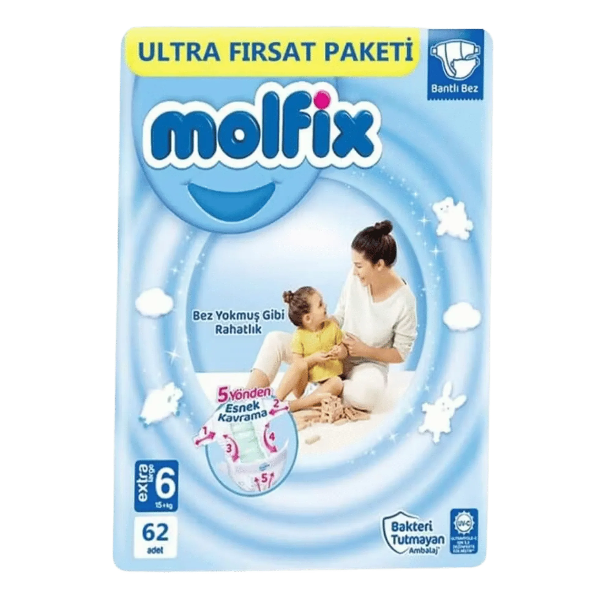 Molfix Bebek Bezi No:6 XL 62 Adet