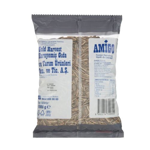 Amigo siyah tuzsuz ayçekirdeği 1000 gram
