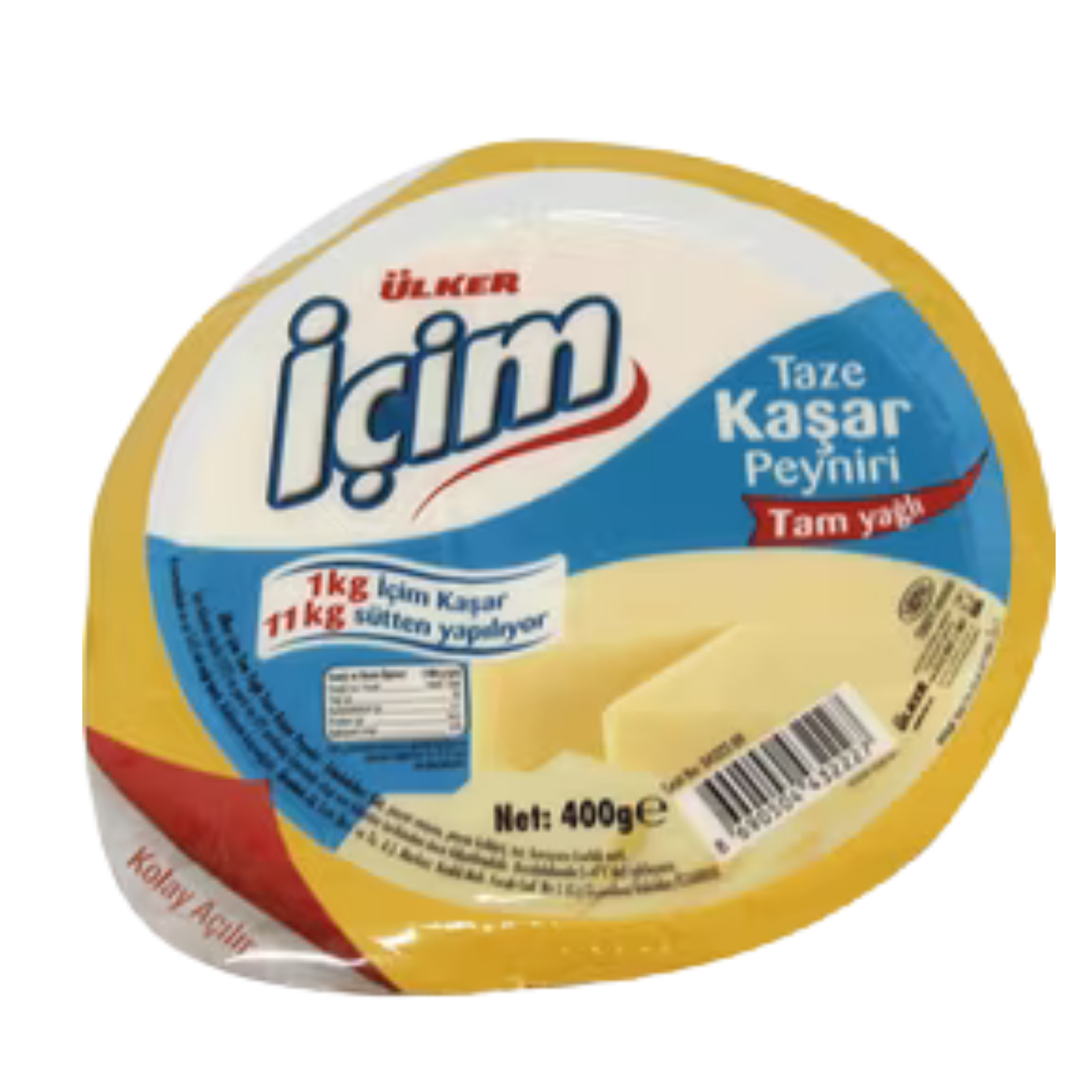 içim taze kaşar peyniri tam yağlı 400 gram 