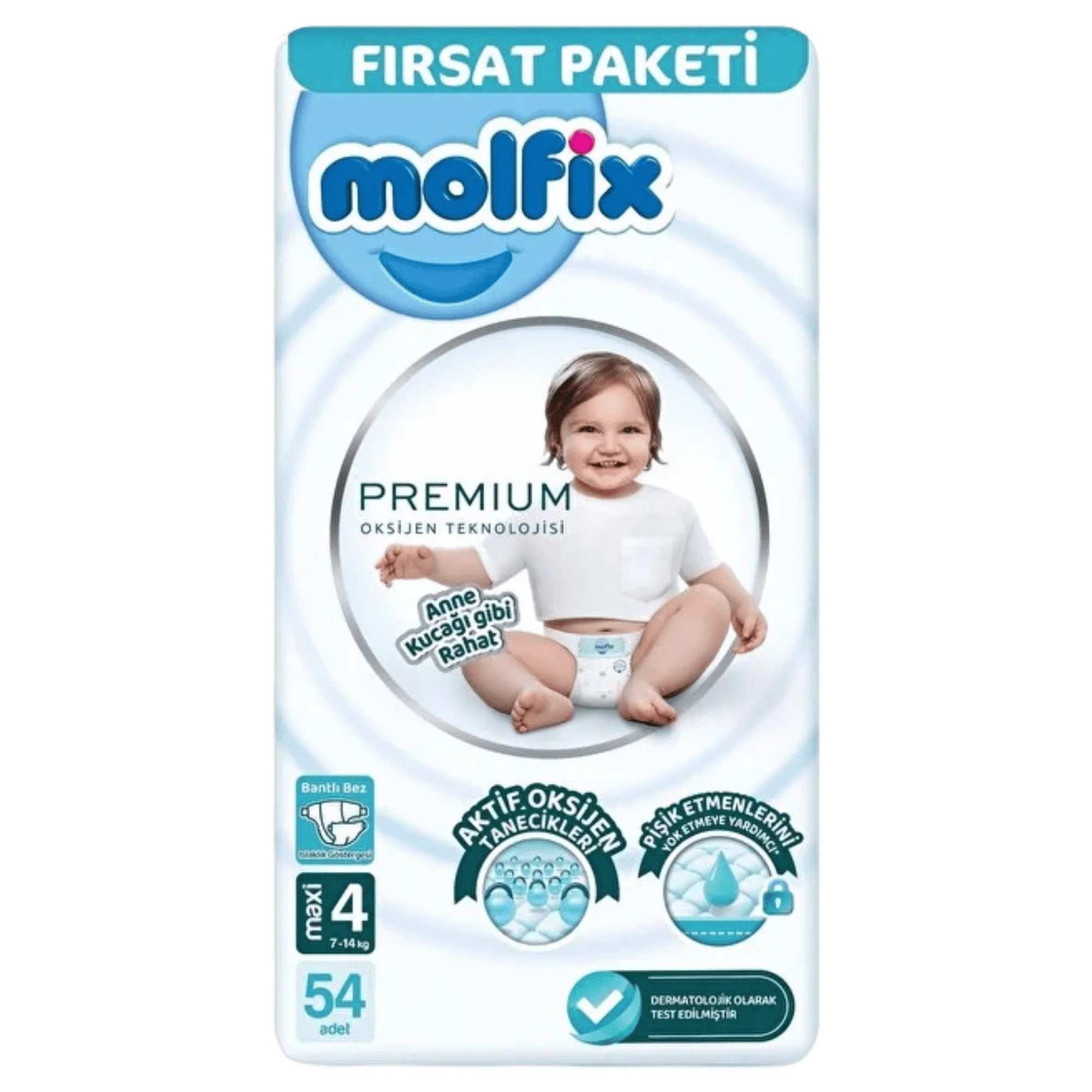Molfix Premium Bebek Bezi Maxi Fırsat Paketi 54 Adet 4 Numara