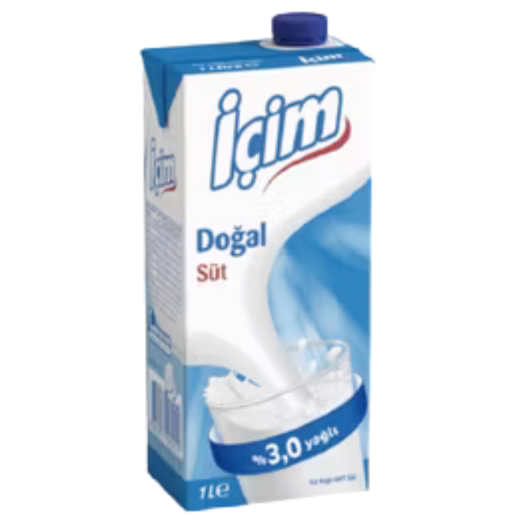 İçim doğal süt %3 yağlı 1 litre 